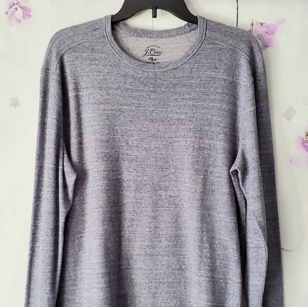 *SOLD* J. Crew Bluish Grey Knit Crew Neck Shirt L - Picture 11 of 11